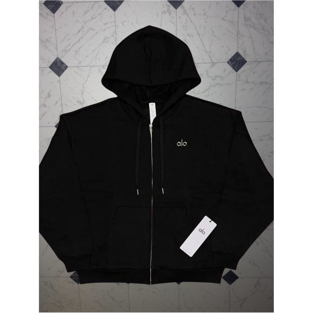 Alo Accolade Black Full Zip Hoodie Women's NWT Size XS